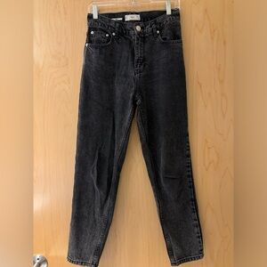 Mango Gray Mom Jeans, Size 2